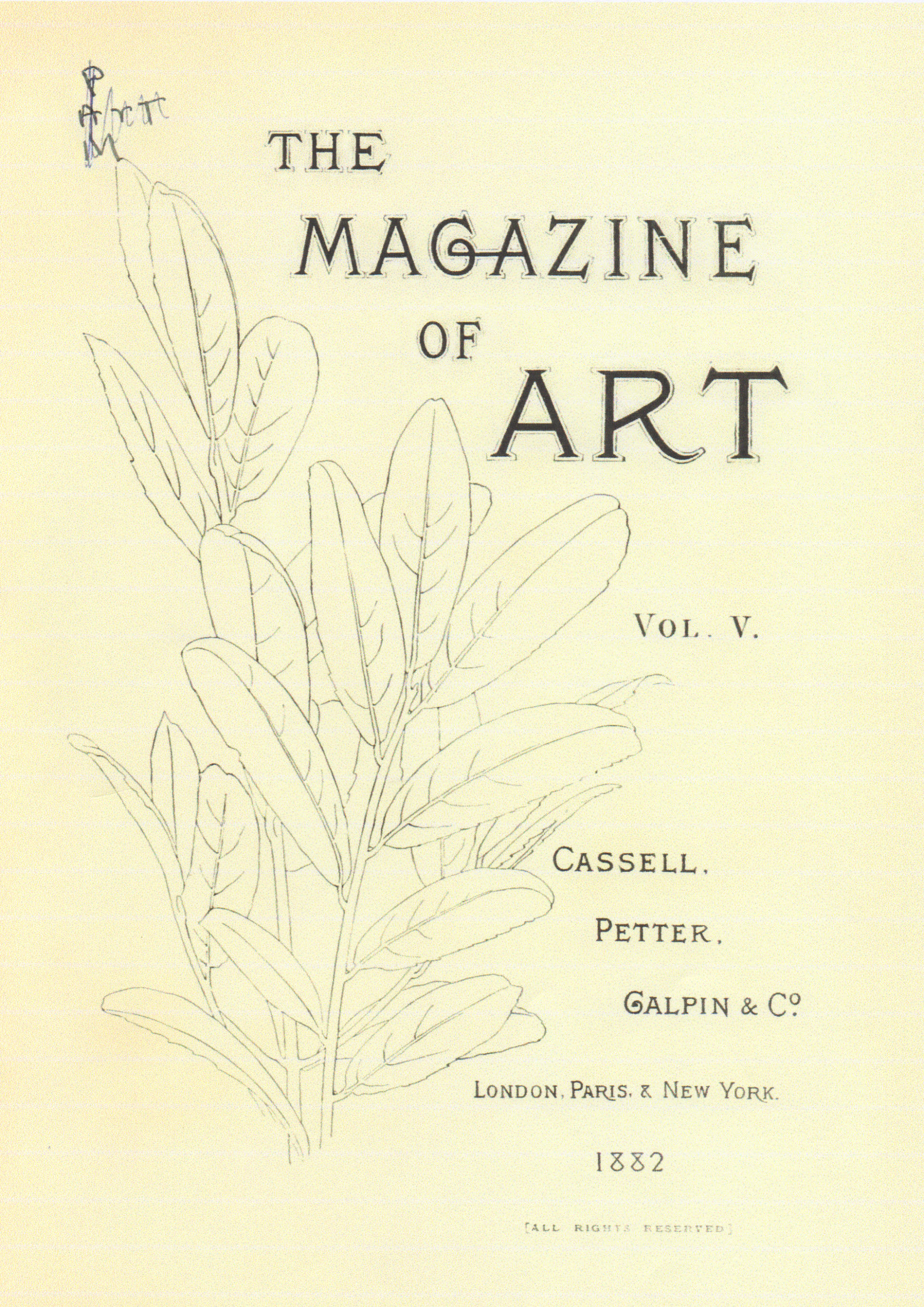 The Magazine of Art　1882年刊Vol.5の表紙